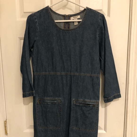 Denim Shift Dress - Picture 1 of 2